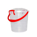 Balde Fantasía 10 L Transparente con Manija Roja 06544ROJO