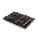 Cubierta Haceb 60x43 cm 4 Puestos Gas Propano Negro 9003537