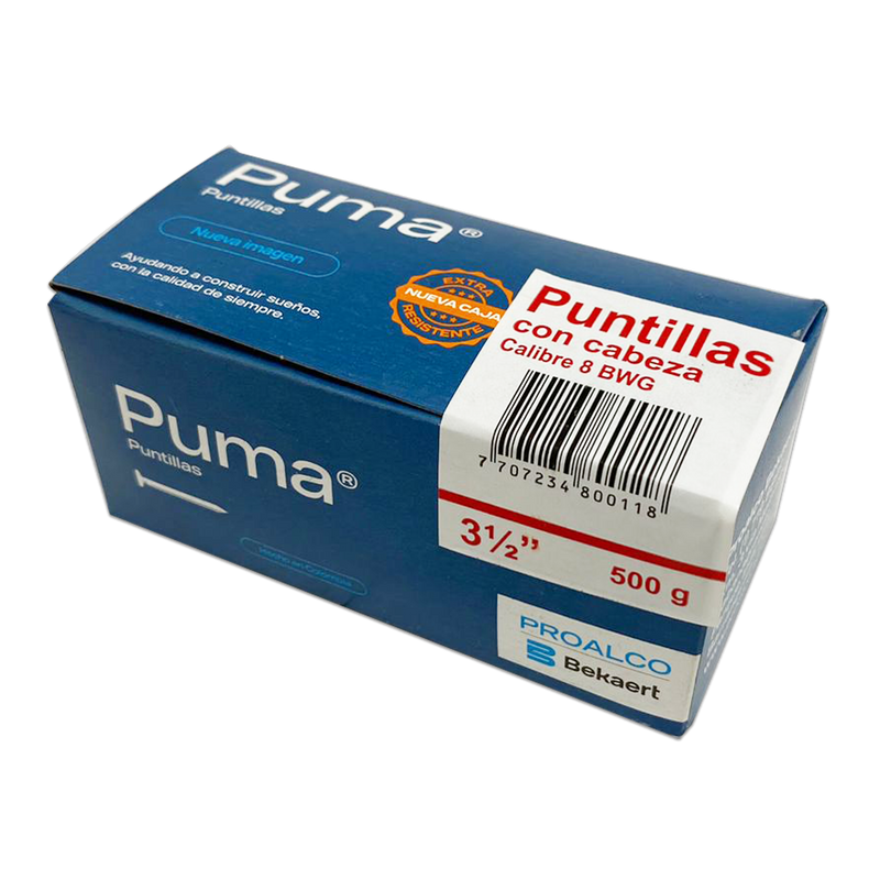 Puntilla con cabeza 3 1/2" Caja X 50 Cajetillas 25Kg