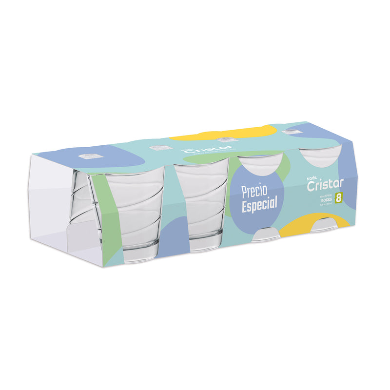 Vaso Espiral Rocks 4 Canastillas x 8 Unidades 0616CL8PR