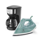 Combo Cafetera de 1.2 Litros 30 Tazas + Plancha a Vapor de 1500W CO_ECM20+ESI51