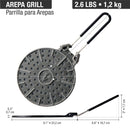 Parrilla para Arepas Hierro Fundido 20 cm Esmaltada Negra 39837
