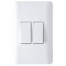 Pulsador Doble Duomo Blanco 15055