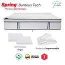 Colchon Burdeos T de 140x190 36Cm + Almohada + Protector 30205810