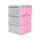 Practimueble Pequeño x3 Rattan Rosa/Gris Hielo 1347