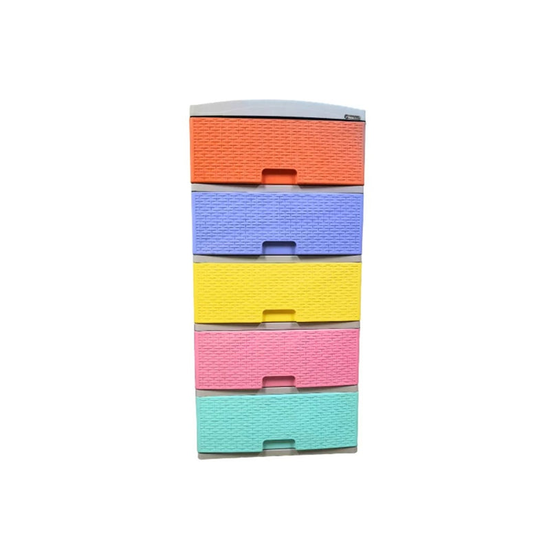 Practimueble Grande x 5 Cajones Rattan pastel 1173