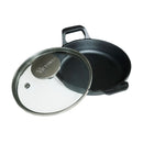 Mini Cazuela de Hierro Fundido 14 cm Negra con Tapa de Vidrio 31930