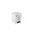 Papelera de pedal de 22lt peletizada color blanco 1104