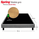 Base Cama 100x190 Gris Niebla en Madera 30401874