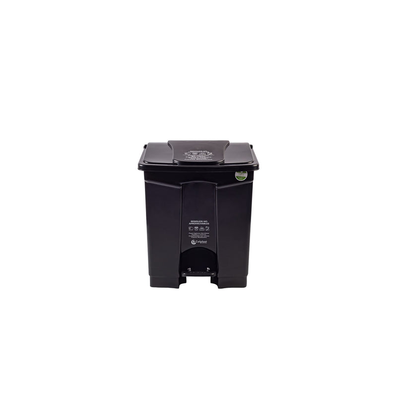 Papelera pedal de 60lt peletizada color negro 425