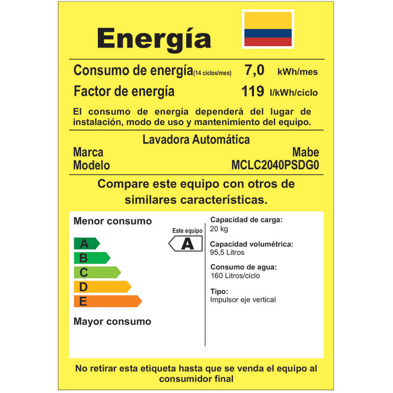 Centro de lavado de 20kg Diamond gray MCLC2040PSDG0