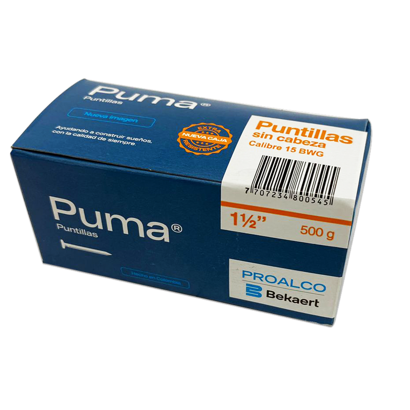 Puntilla  sin cabeza  1 1/2" Caja X 50 Cajetillas de 25Kg -210951-251428