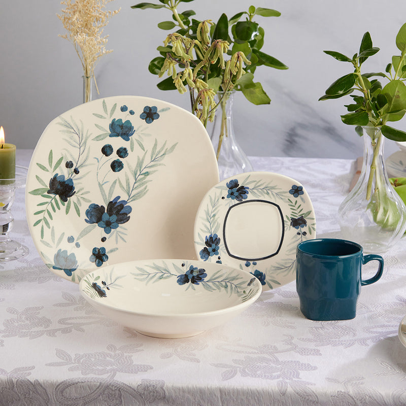 Vajilla Corona Carlota Cuadrada 4 puestos 16 piezas  VL152G040316