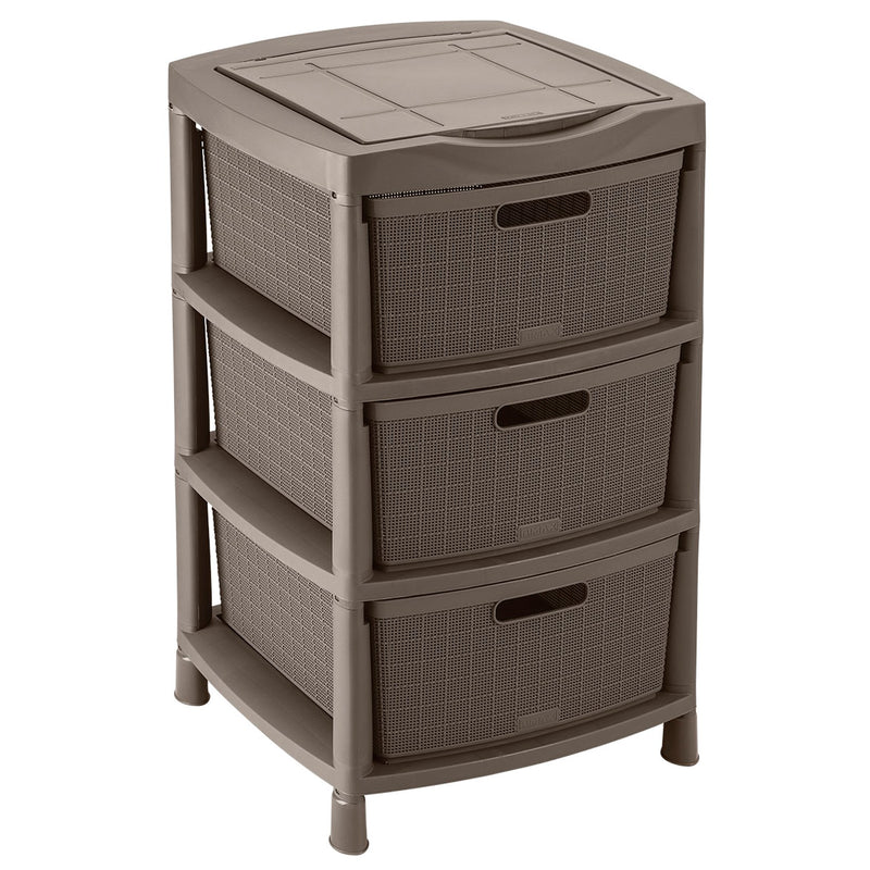 Gavetero Fique 3 Gavetas Mocca 12546