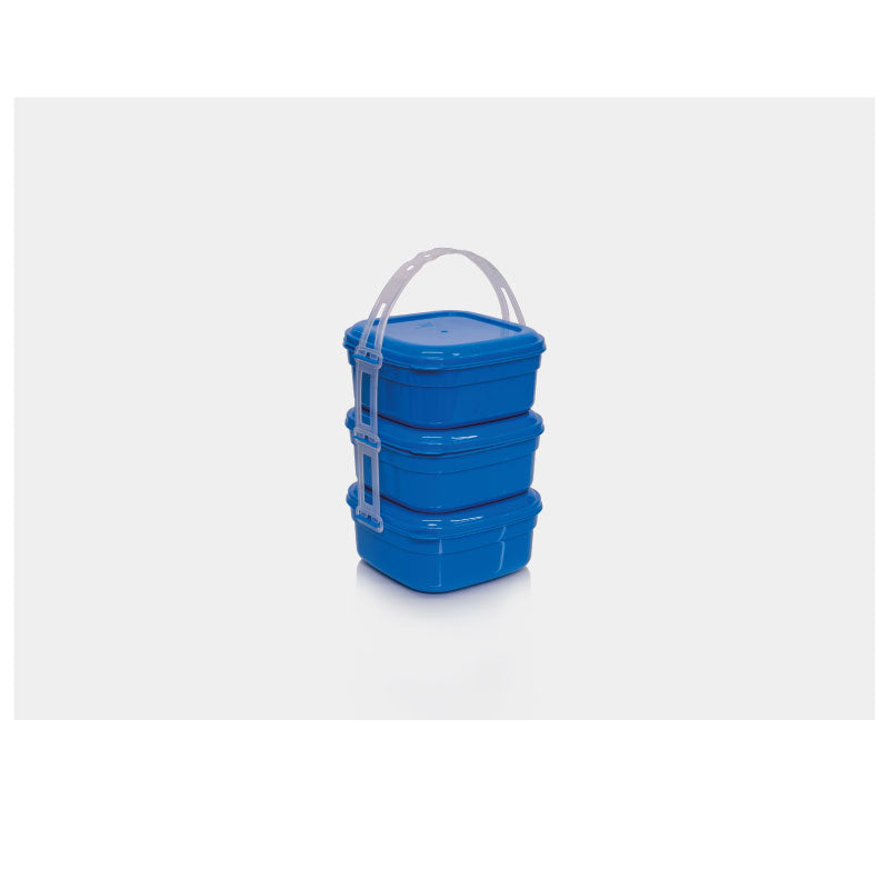 Portacomidas Cuadrado set x 3 Unidades Azul Claro 03684AZULCLARO