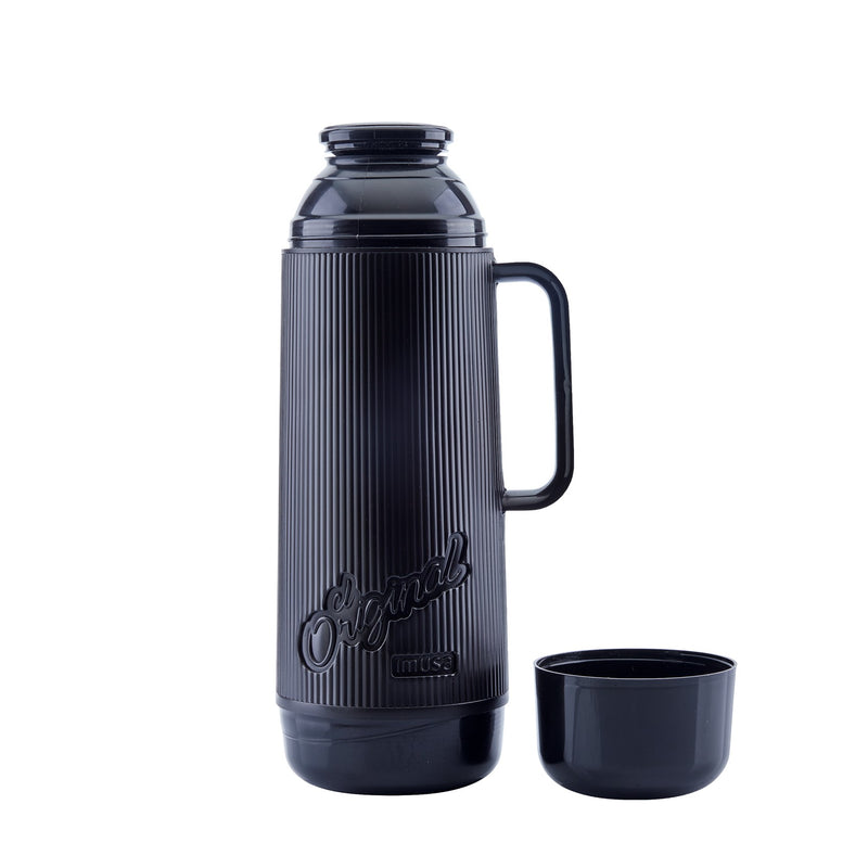 Termo Liso 1 Litro Color Negro Azul 1257200