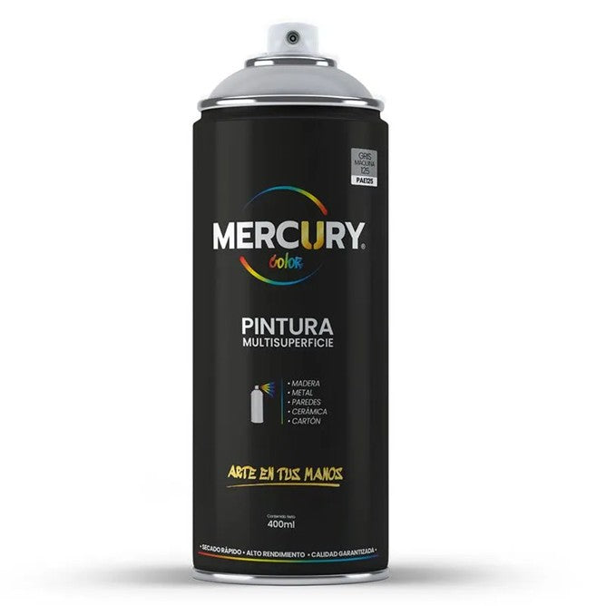 Pintura en Aerosol Mercury 400ML Gris Maquina PAE125