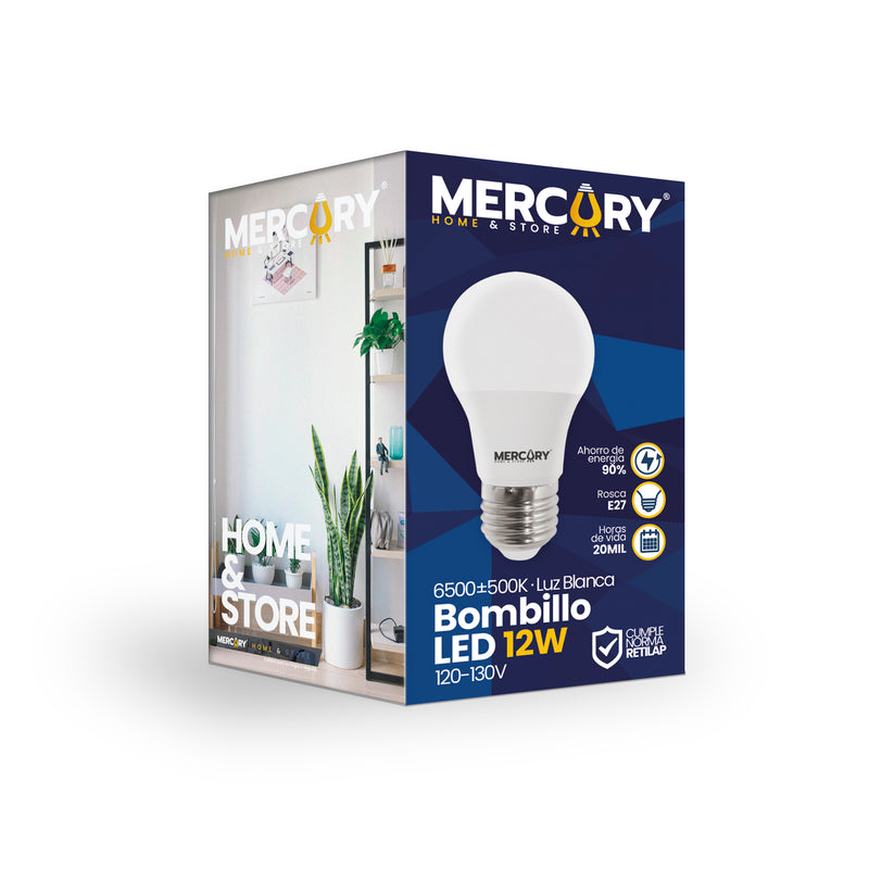Bombillo LED de 12 Watts E27 6500K Blanco IBL07
