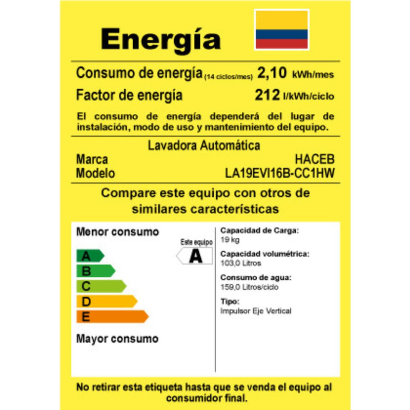 Lavadora Automática IVY Digital 19kg Color Negro 9002779