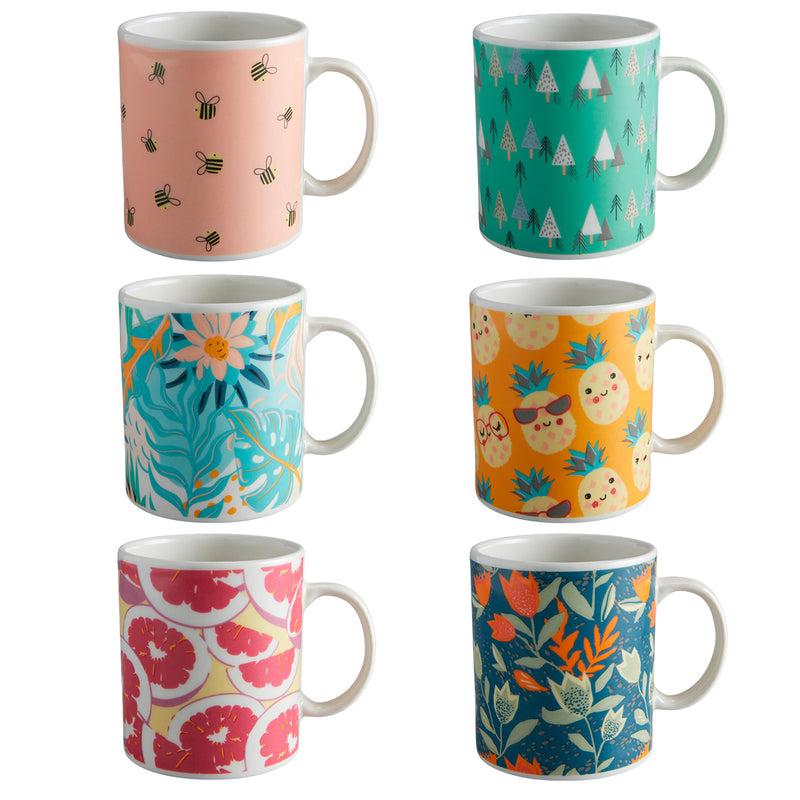 Mug de 318.9cc, diseño flora x 12Und PL173G526012