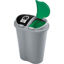 Basurero Doble 5, Litros Negro Verde 12206