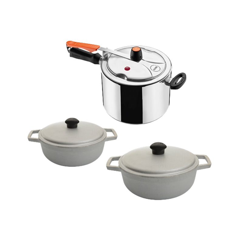 1551200   Olla a presion Securyplus de 7 litros + 2 calderos de 18cm y 26cm
