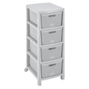 Cajonero Fique 4 Gavetas Gris Hielo 12571