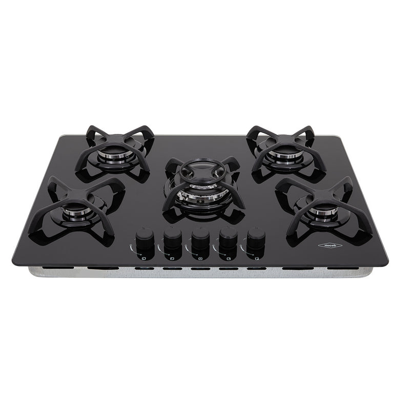 Cubierta de empotrar de Cristal de 76 Cm Negro Gas Natural 9000748