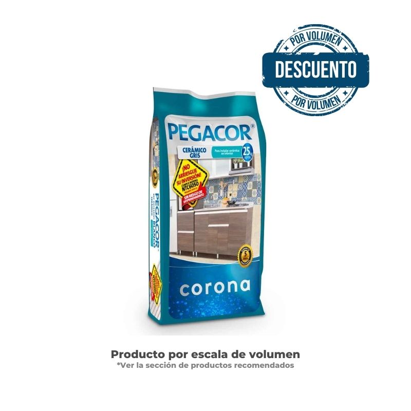 Pegacor cerámico gris Bulto x  25Kg