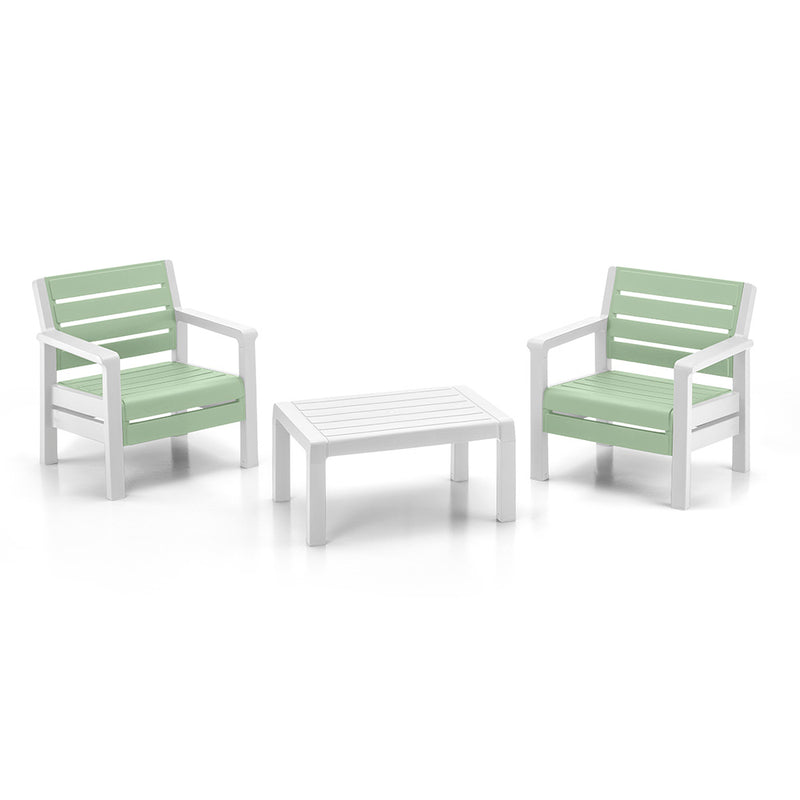 Set Balcon Baru x2 Sillones Verde Salvia 14258