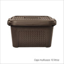 Caja Multiusos Rattan de 10 Litros Café 01678CAFE