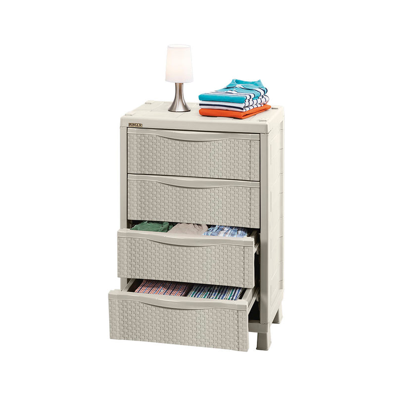 Armario Cajonero Rattan Taupe 10371