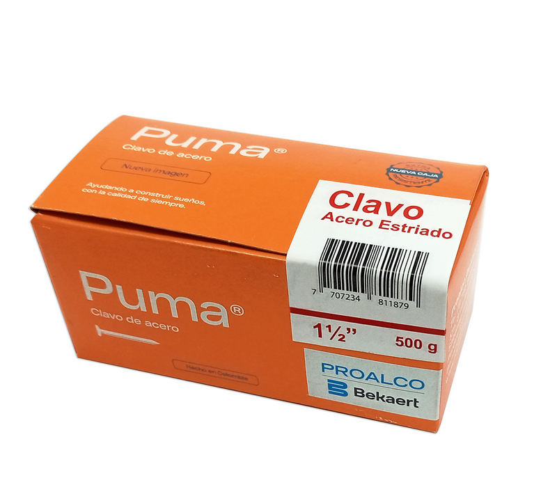 -703456   Clavo de Acecro Estriado 1 1/2" X 25 KG