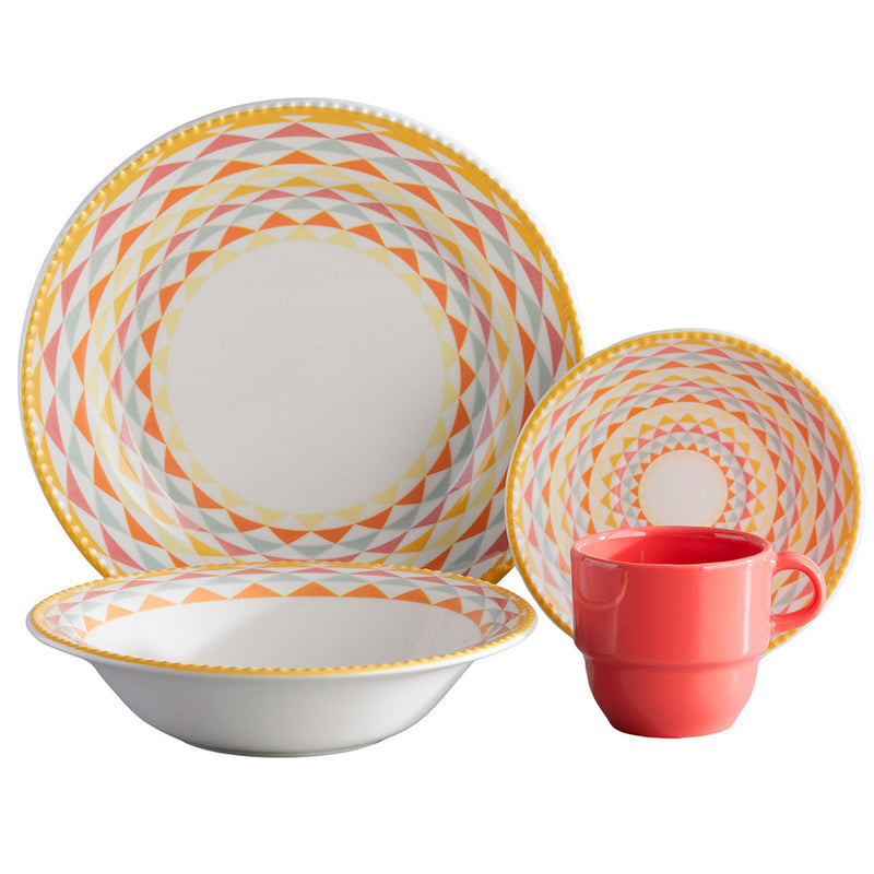 Vajilla Serafina 4 Puestos 16 Piezas Multicolor VL151J040116