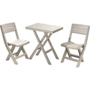 Combo Mesa Cuadrada Plegable + 2 Sillas Plegables Barú Taupe 13011