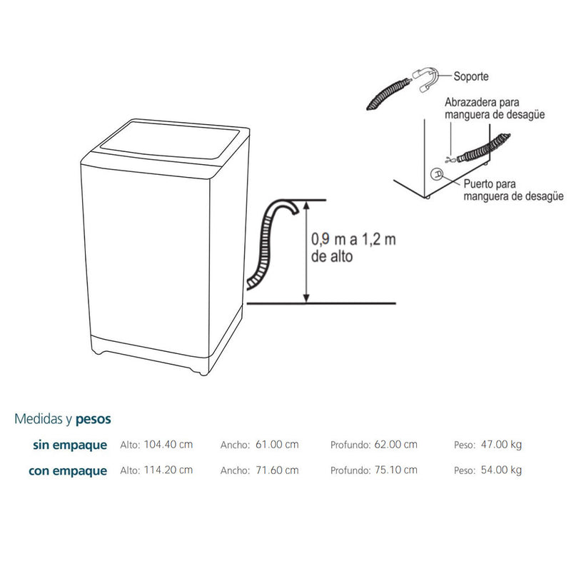 Lavadora Automática de 16 Kg Diamond Gray