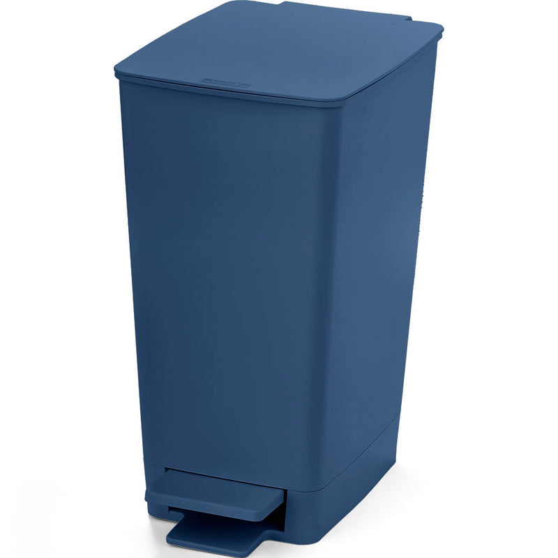 Basurero con Pedal Slim 8lt Azul Petroleo 14179