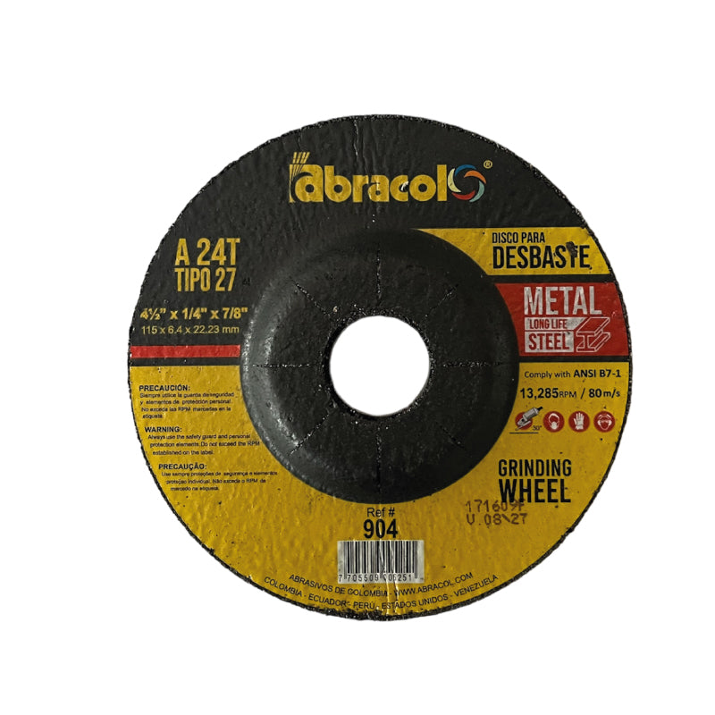 Disco Pulir Tipo 27 41/2X1/4X7/8-A24T ABD7A0024058