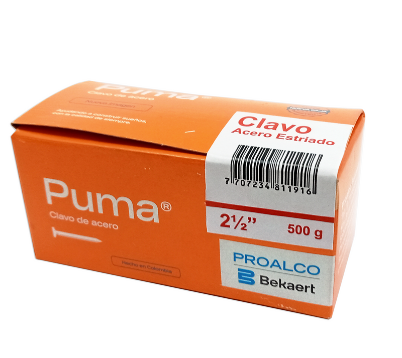 Clavo de Acero Estriado 2 1/2" X 25 KG -703452