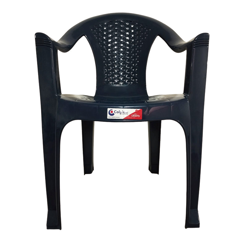Silla Liberty con Brazos Azul Oscuro 100