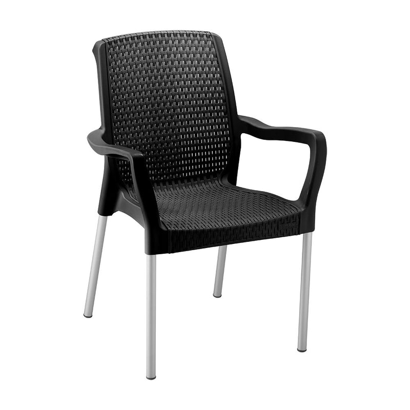 Silla Shia con Brazos Negro 10851