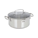 Olla Smart de Acero Inoxidable 24cm con Tapa de Vidrio 2100137804