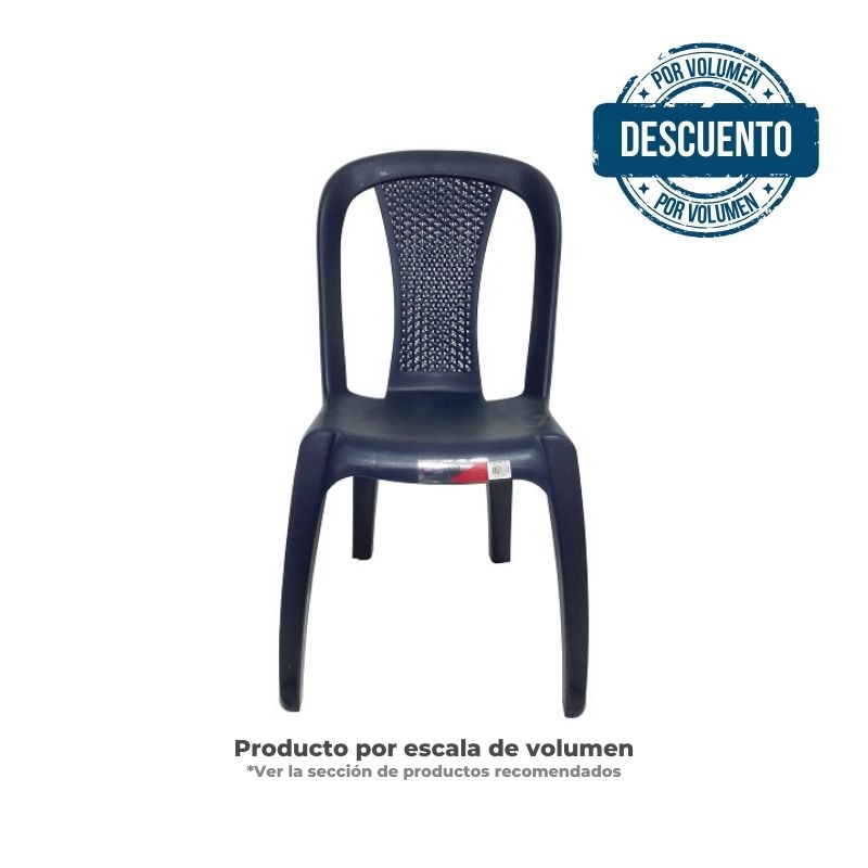 Silla Crystal Sin Brazos Azul Oscuro