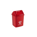 Papelera vaiven de 14lt rojo con etiqueta 319