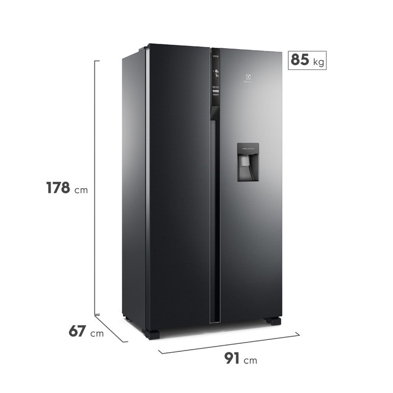 Nevecon No Frost Side By Side de 528 Litros Negro ERSA53K3HVB