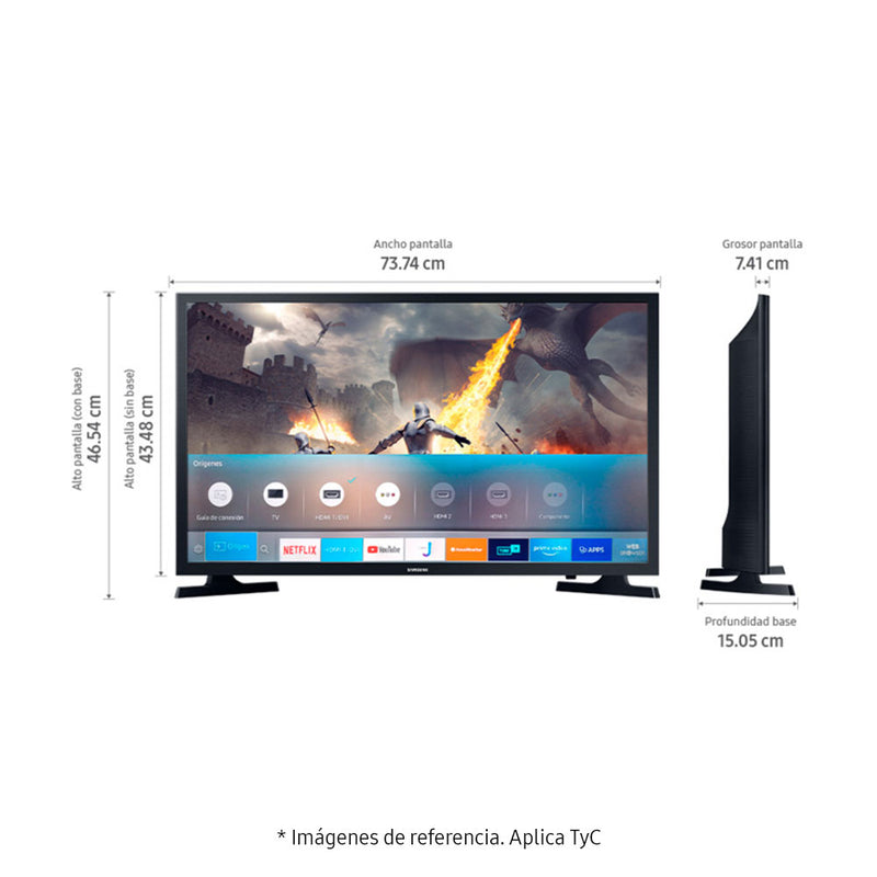 UN32T4300AKXZL    Televisor LED 32 Pulgadas SMART HD /SO TIZEN HDR DBV-T2