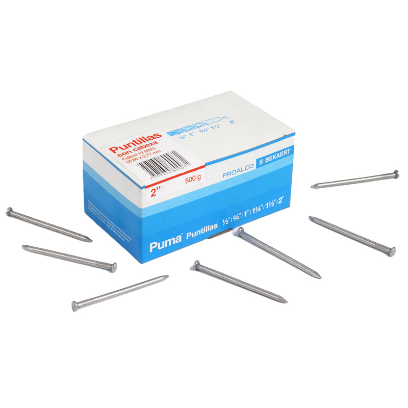 Puntilla Con cabeza  2 1/2" Caja X 50 Cajetillas de 25Kg -210959