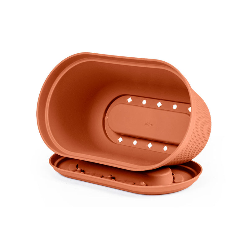 Matera Oval Rafia de 4, Cm Terracota 12997