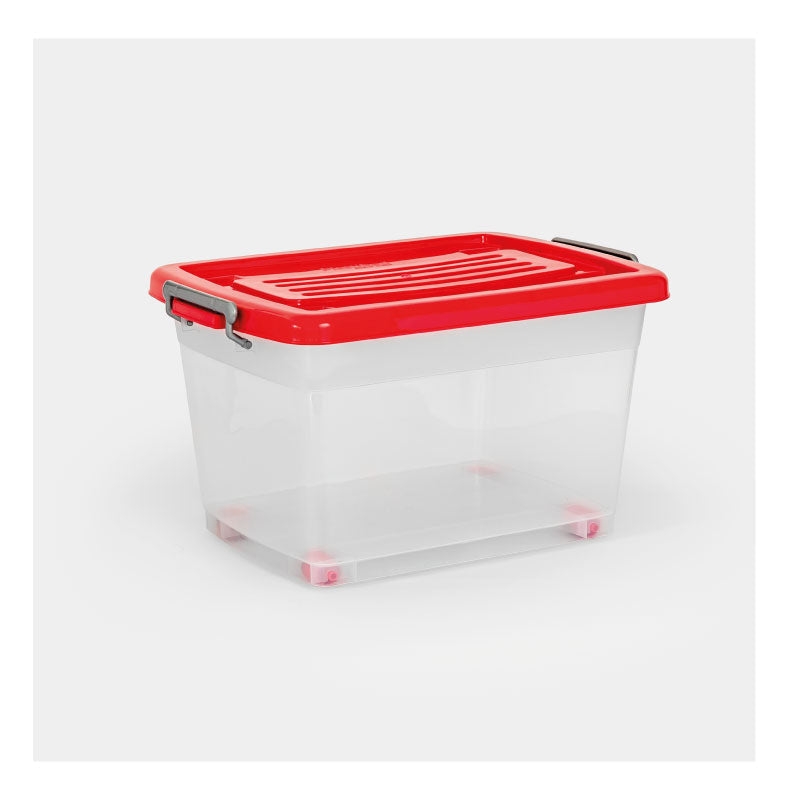 Caja Megautil con Ruedas de 40 Litros Rojo