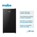 Frigobar Mabe 90L Black Glass Compacto RMF04CV1